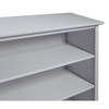 Alaterre Furniture Simplicity Wood 34"H Under-Window 3-Shelf Bookcase, Dove Gray AJSP0480